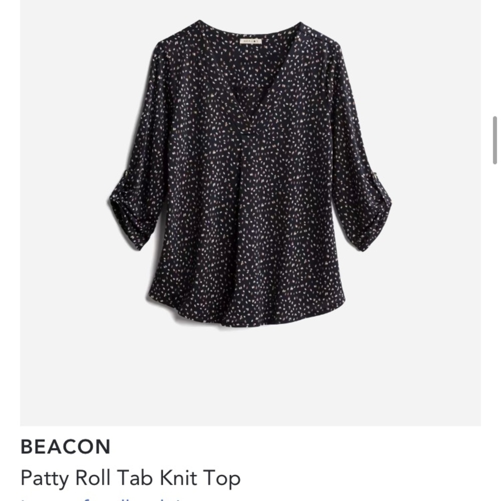 Beacon Patty Roll Tab Knit Top (Stitchfix) size Medium